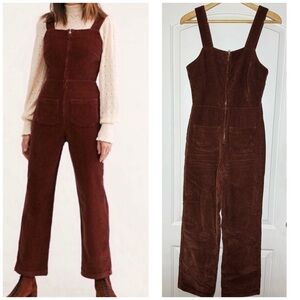 Free People Luna Corduroy Jumpsuit Overalls Size 2